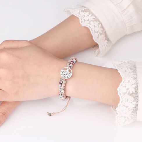 To My Mother in Law Tree of Life Bracelet for Women Natural Stone Beaded Bracelet for Mom Mommy Braided Rope Adjustable Bracelet Yoga Healing Gifts for Mothers Day Christmas Birthday Anniversary in Saudi Arabia