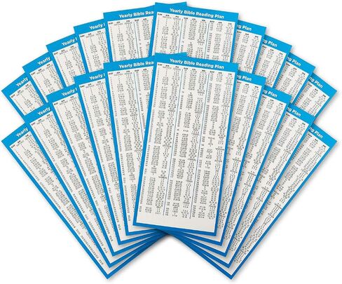 Bible Reading Plans, Bulk Set of 5 Daily Planner Bible Study Bookmarks, Read The Entire Bible in One Year, Christian Devotional Scripture Tabs, Religious Handout Gifts for Church & Small Groups in Saudi Arabia