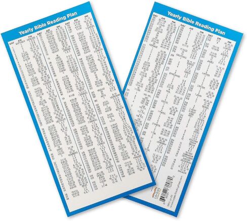 Bible Reading Plans, Bulk Set of 5 Daily Planner Bible Study Bookmarks, Read The Entire Bible in One Year, Christian Devotional Scripture Tabs, Religious Handout Gifts for Church & Small Groups in Saudi Arabia