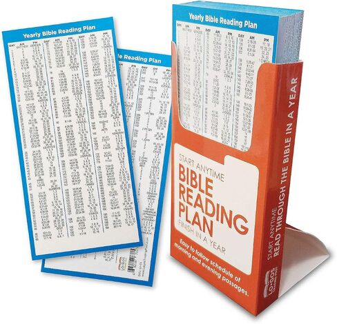 Bible Reading Plans, Bulk Set of 5 Daily Planner Bible Study Bookmarks, Read The Entire Bible in One Year, Christian Devotional Scripture Tabs, Religious Handout Gifts for Church & Small Groups in Saudi Arabia