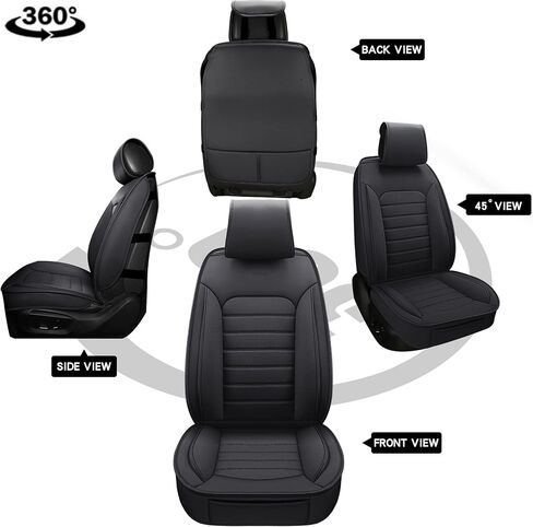 PONYJOYUP Leather Seat Covers for Cars, Waterproof Automotive Seat Covers & accessories for Cars, 5 Passenger Leatherette Car seat Covers for SUV & Universal, Interior Covers for Cars.(FULL SET-Beige) in Saudi Arabia