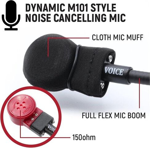 طقم خوذة IMSA المتينة لأجهزة راديو السباق والاتصالات الإلكترونية - تتميز بذراع M101 Mic Flex ومقبس برعم الأذن 1/8 بوصة in Kuwait