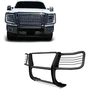Black Horse Grille brush Bumper Guard Modular Black Compatible with 2017-2024 Nissan Titan(Excl. Titan XD models)-17NR27MA in Saudi Arabia
