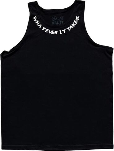 Whatever It Takes, Black Tank Top with White Lettering in Saudi Arabia