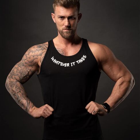 Whatever It Takes, Black Tank Top with White Lettering in Saudi Arabia