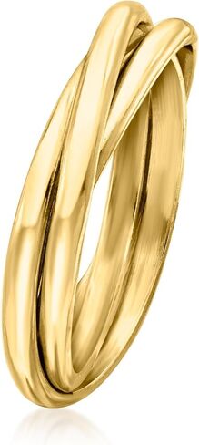 Ross-Simons Italian 18kt Gold Over Sterling Rolling Ring in Saudi Arabia