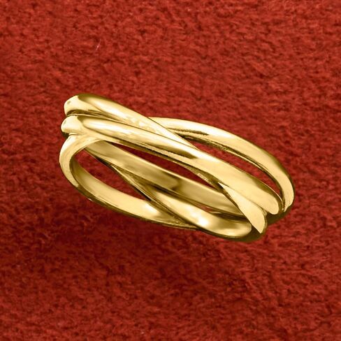 Ross-Simons Italian 18kt Gold Over Sterling Rolling Ring in Saudi Arabia
