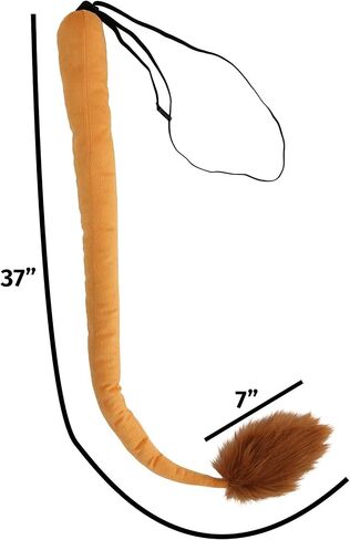 Deluxe Lion Plush Tail - Stuffed Tail with Faux Fur and Adjustable Elastic Strap in Saudi Arabia