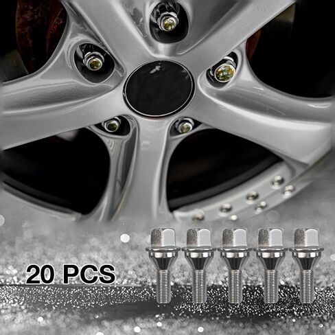 611-005 6511051AA 20pcs Wheel Lug Bolts M12x1.25 Upgrade 19mm Hex Length 28mm Compatible with14-22 Cherokeefor in Saudi Arabia