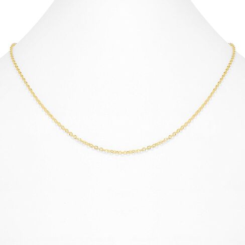 Nuragold 10k Real Yellow Gold Cable 2mm Rolo Round LInk Chain Necklace (16"-26") Dainty Italian Jewelry for Men & Women in Saudi Arabia
