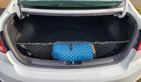 Envelope Style Elastic Trunk Mesh Cargo Net for Hyundai Elantra SE SEL Sport 2016-2025 - Premium Trunk Organizer and Storage - Luggage Net for Sedan - Best Car Organizer for Hyundai Elantra (AD) in Saudi Arabia