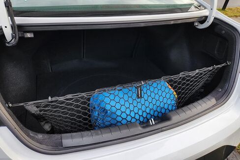 Envelope Style Elastic Trunk Mesh Cargo Net for Hyundai Elantra SE SEL Sport 2016-2025 - Premium Trunk Organizer and Storage - Luggage Net for Sedan - Best Car Organizer for Hyundai Elantra (AD) in Saudi Arabia