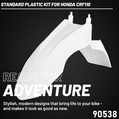 POLISPORT MOTOCROSS (MX) مجموعة بلاستيكية متماثلة لـ Honda CRF 110F (2013-18)-جودة OEM ، متينة ، مرنة ومثالية-أبيض in Saudi Arabia