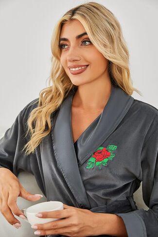 Richie House Women's Soft and Light Weight Velour Bathrobe Size S to L RHW2763 in Kuwait
