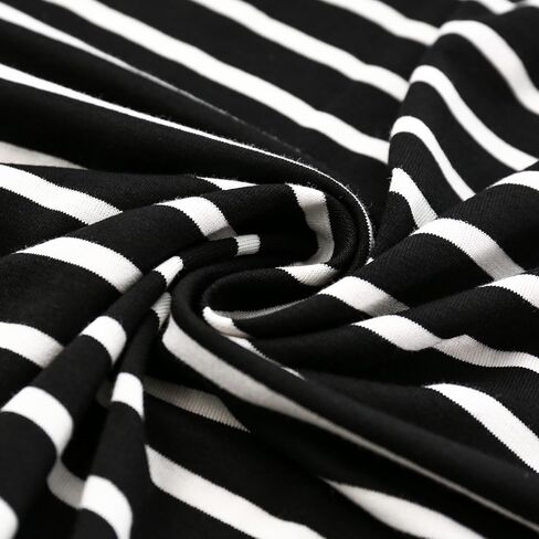 Womens Zipper Front House Dress Long Robes 3/4 Sleeves Striped Nightgowns Loungewear Bathrobes with Pockets in Kuwait