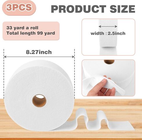 33yard Jelly Roll Batting Strip 2 1/2 Inch Cotton Quilt Batting, Flexible Batting On A Roll 33 Yards for Jelly Roll Rugs,Braided Rug,Throw Rugs,Purses (White) in Kuwait