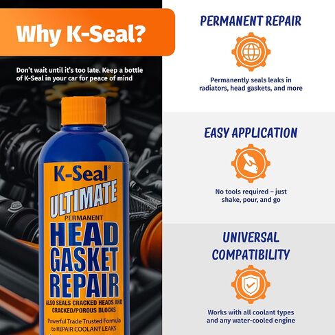 K-Seal Ultimate Head Gasket & Block Repair | Seal & Fix Coolant Leaks, 472ml in Saudi Arabia