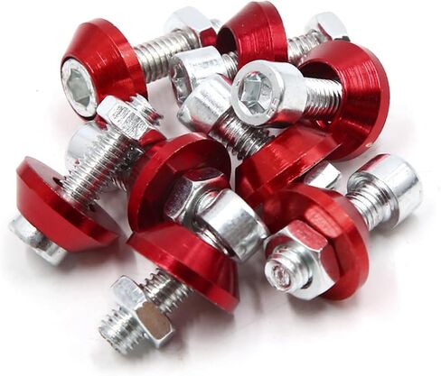 8pcs M6x1.0 دراجة نارية لوحة ترخيص الإطار البراغي المسمار غطاء الغيار in Saudi Arabia