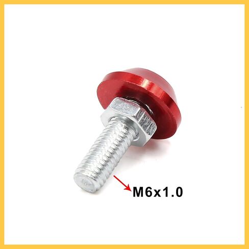8pcs M6x1.0 دراجة نارية لوحة ترخيص الإطار البراغي المسمار غطاء الغيار in Saudi Arabia
