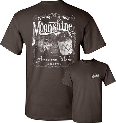 Smoky Mountain Moonshine T-Shirt American South Drinking Men's Novelty Shirt in Saudi Arabia