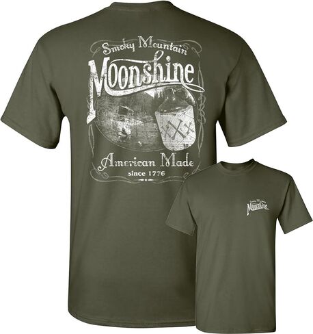 Smoky Mountain Moonshine T-Shirt American South Drinking Men's Novelty Shirt in Saudi Arabia