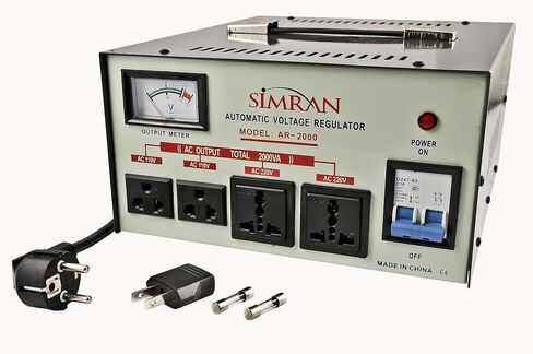 Simran AR-5000 محول جهد تنازلي 110 فولت إلى 220 فولت منظم طاقة، 5000 وات in Kuwait