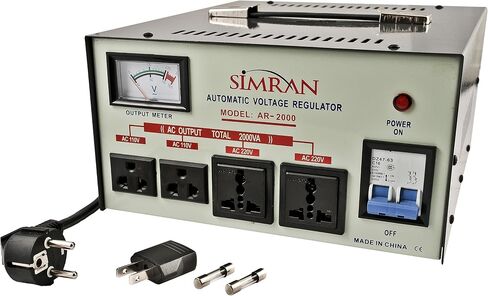 Simran AR-5000 محول جهد تنازلي 110 فولت إلى 220 فولت منظم طاقة، 5000 وات in Kuwait