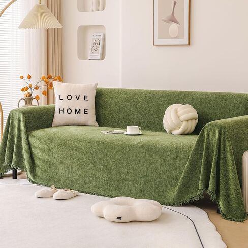 VClife Boho Couch Cover, Washable Sofa Cover for Dog, Non Slip Couch Covers for 2 Cushion Couch, Modern Khaki Creamy White Geometric Sofa Slipcovers Multi-Functional Furniture Protector 71'' x 118'' in Saudi Arabia