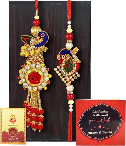 TIED RIBBONS Rakhi for Brother (Set of 5) | Rakhi with Card | Roli Tikka - Raksha bandhan Rakhi Bracelet for Brother Rakhi Gift for Brother | Rakhi Thread | Bhai Rakhi in Saudi Arabia