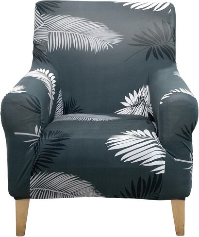 Printed Arm Chair Covers Stretch Armchair Slipcover Washable Furniture Protector Single Seat Couch Chair Cover for Living Room All-Season(Beige Plaid) in Kuwait