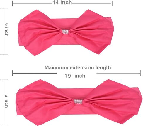 10PCS Spandex Stretch Chair Sashes Bows Elastic Chair Bands Ties for Wedding Party Reception Events Universal Ceremony Banquet Decorations (Yellow) in Saudi Arabia
