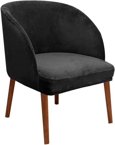 2 Pack Soft Velvet Armchair Wingback Round Curved Back Chair Cover Modern Wide Seat Mid Century Back Accent Chair Slipcover for Living Kitchen Room in Kuwait
