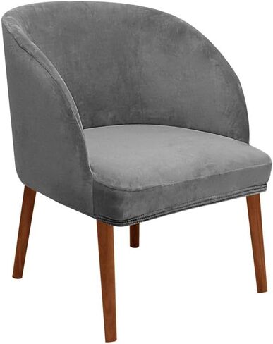 2 Pack Soft Velvet Armchair Wingback Round Curved Back Chair Cover Modern Wide Seat Mid Century Back Accent Chair Slipcover for Living Kitchen Room in Kuwait