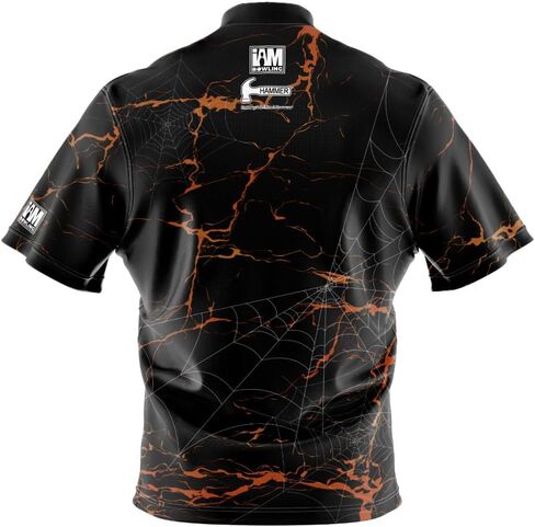 Logo Infusion I AM Bowling Jersey Short Sleeve Sash Collar 2072-HM Made in USA Hammer in Saudi Arabia