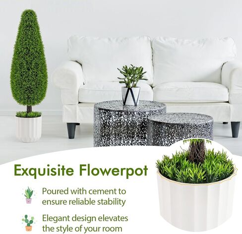 Goplus 3ft 3ft Cedar Teardrop topiary Tree ، 2 Pack Faux Potted Potted مع وعاء حضانة البلاستيك ، وكروم فو ، وتوبيرية مصطنعة دائمة الخضرة لتوبيخ الشرفة الأمامية الداخلية الداخلية في الهواء الطلق. in Saudi Arabia