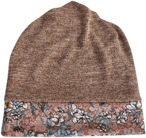 Women's Floral Pattern Beanie Hat Cotton Lace Skull Cap in Saudi Arabia