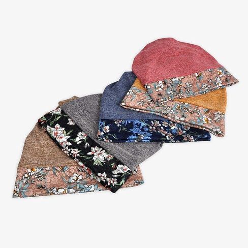 Women's Floral Pattern Beanie Hat Cotton Lace Skull Cap in Saudi Arabia