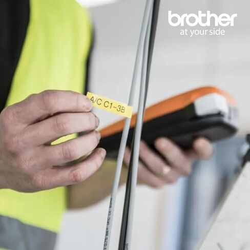 مجموعة مقاول Brother PT-E110BP: P-Touch Handheld Industrial Label Printer بالإضافة إلى 3 أشرطة (علامات تصل إلى 12 مم) in Kuwait