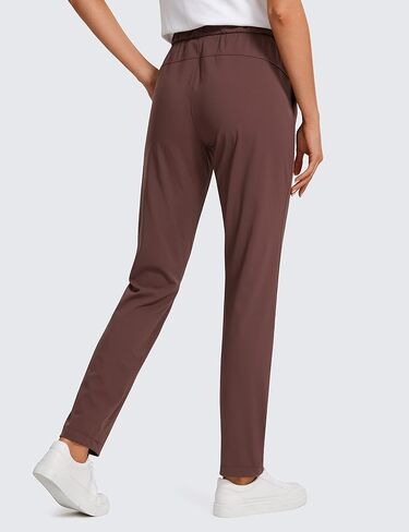 CRZ YOGA Womens 4-Way Stretch Pants Tall 29" - Sweatpants Travel Outdoor Workout Athletic Pockets Trousers in Saudi Arabia