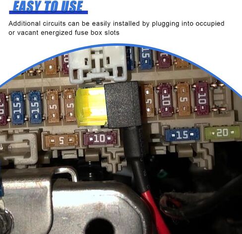 10PCS Micro2 Fuse Tap, 12V 50058R Micro II with 20A Fuses Holder, Car Add a Circuit Fuse Tap Adapters, Car ATR Blade Adapter Add On Dual Circuits for Vehicles Trucks Boats (Micro2) in Saudi Arabia