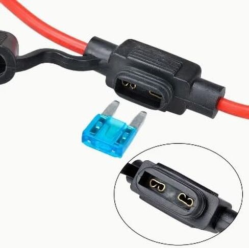 12 AWG APM/ATM MINI Blade Inline Fuse Holders (10 Pack ، 12 Gauge) in Saudi Arabia