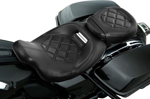 XFMT دراجة نارية منخفضة من قطعتين من قطعتين من سائق السائق في هارلي تورنج رود كينج ستريت رود جليد جليد إلكترا جليد CVO 2009-2023 ، غرزة أسود in Kuwait