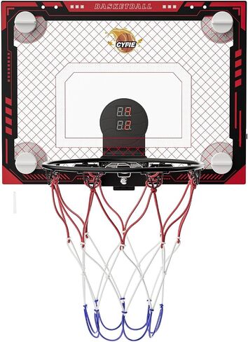 Cyfie Basketball Hoop Cuption Cup ، LED Light Basketball Hoop مع لوحة النتائج ، الخطاف ، 3 كرات ، هدايا لعبة كرة سلة داخلية صغيرة للأطفال. in Kuwait