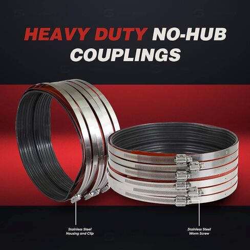 37622CS No-Hub Coupling Heavy Duty Colored Shield, 4 inch, Red in Saudi Arabia