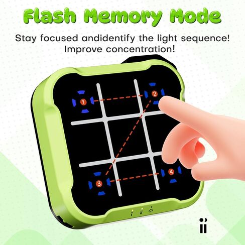 Tic Tac Toe Bolt Game, Handheld Electric Puzzle Game Console, Gift Ideal for Kids and Adults' Birthday, Electronic Board Games for Educational and Memory Growth, Portable Travel Games for Car Ride in Kuwait