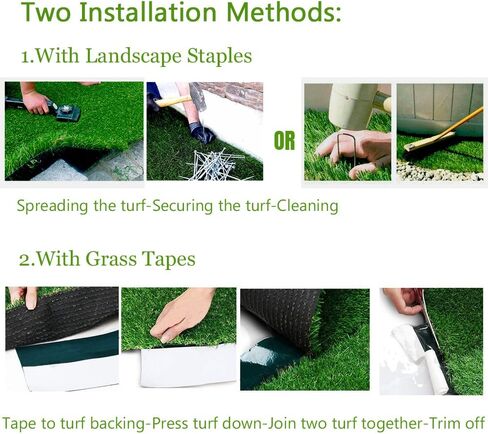 Petgrow Realistic Artificial Grass Rug - Indoor Outdoor Garden Lawn Landscape Synthetic Turf Mat - Thick Fake Grass Rug - 13 X 82FT(1066 Square FT) in Saudi Arabia
