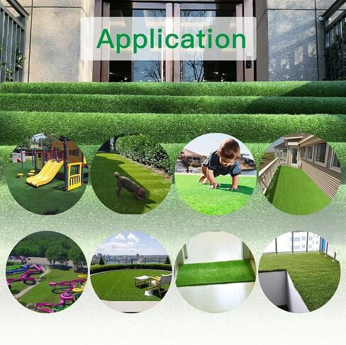 Petgrow Realistic Artificial Grass Rug - Indoor Outdoor Garden Lawn Landscape Synthetic Turf Mat - Thick Fake Grass Rug - 13 X 82FT(1066 Square FT) in Saudi Arabia