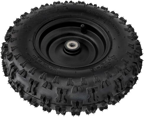 4.10-6 Go Kart ATV Tubeless Tire with Rim and 6001ZZ Bearings | Front Tires for Quad Bikes 4 Four Wheelers Tubeless in Saudi Arabia
