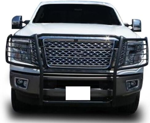 Black Horse Grille brush Bumper Guard Modular Black Compatible with 2017-2024 Nissan Titan(Excl. Titan XD models)-17NR27MA in Saudi Arabia