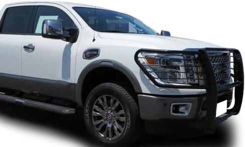 Black Horse Grille brush Bumper Guard Modular Black Compatible with 2017-2024 Nissan Titan(Excl. Titan XD models)-17NR27MA in Saudi Arabia